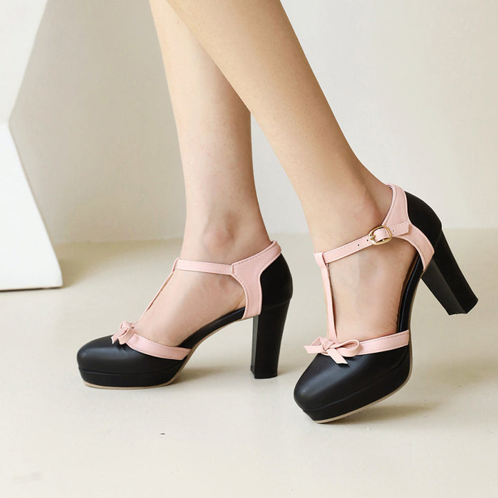 Elen T-Strap Heels  Liora Lane Boutique  Pink / 14.5 74.99