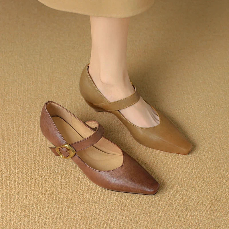 Velma Genuine Leather Heels  Liora Lane Boutique