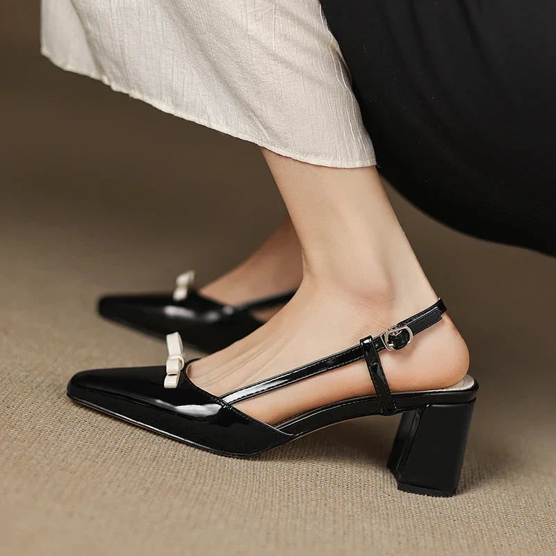 Melani Genuine Leather Heels  Liora Lane Boutique