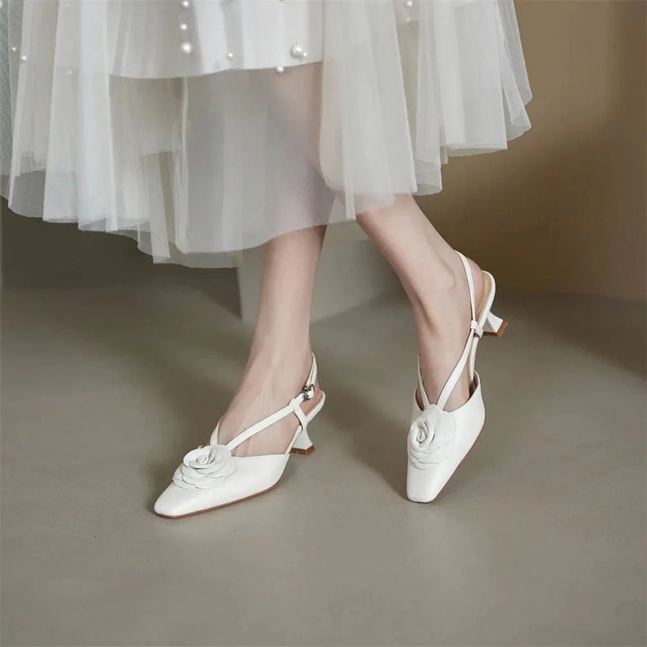 Roselle Genuine Leather Slingbacks  Liora Lane Boutique