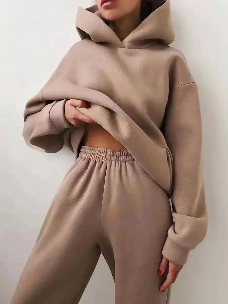 Cozy Fleece Hoodie & Jogger Set Jasmine's Boutique Australia