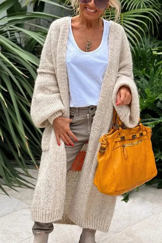 Sunset Glow Long Knit Cardigan Jasmine's Boutique Australia