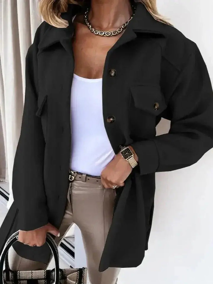 Midnight Chic Overshirt Jacket Jasmine's Boutique Australia