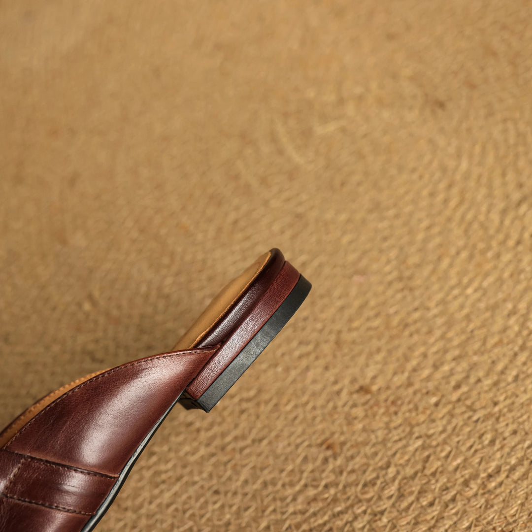 Carla Genuine Leather Mules  Liora Lane Boutique