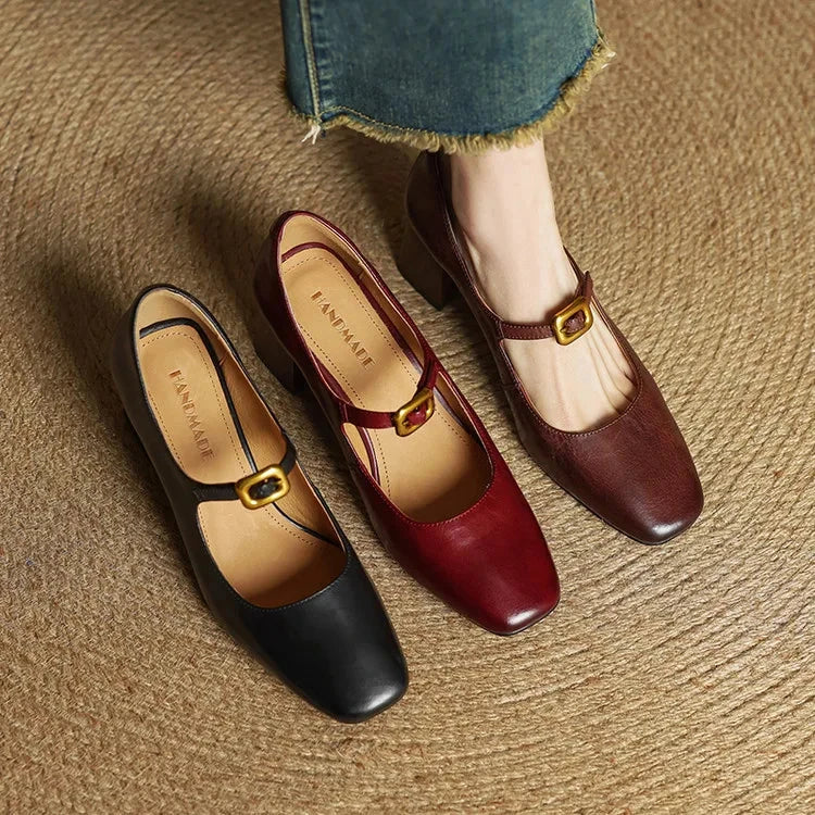 Luisa Genuine Leather Heels  Liora Lane Boutique