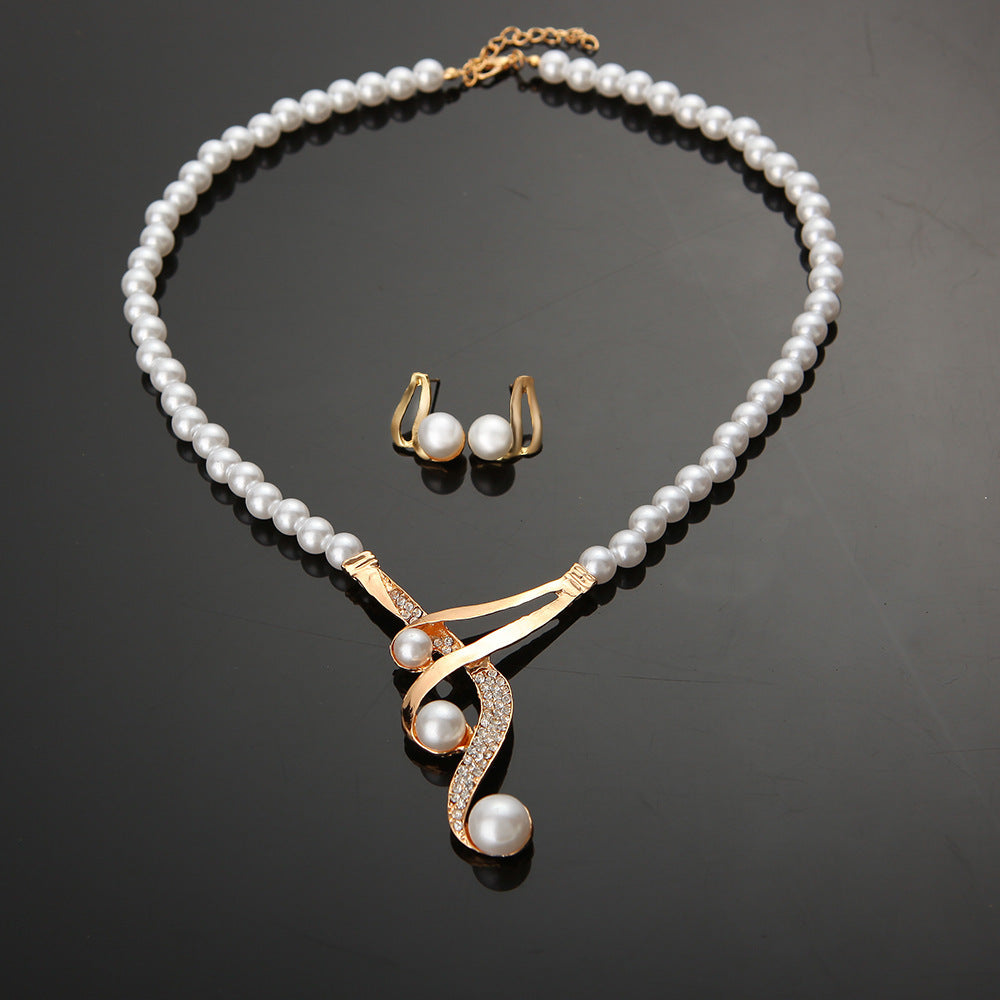Natural Pearl Necklace + Earrings Set Jasmine's Boutique Australia