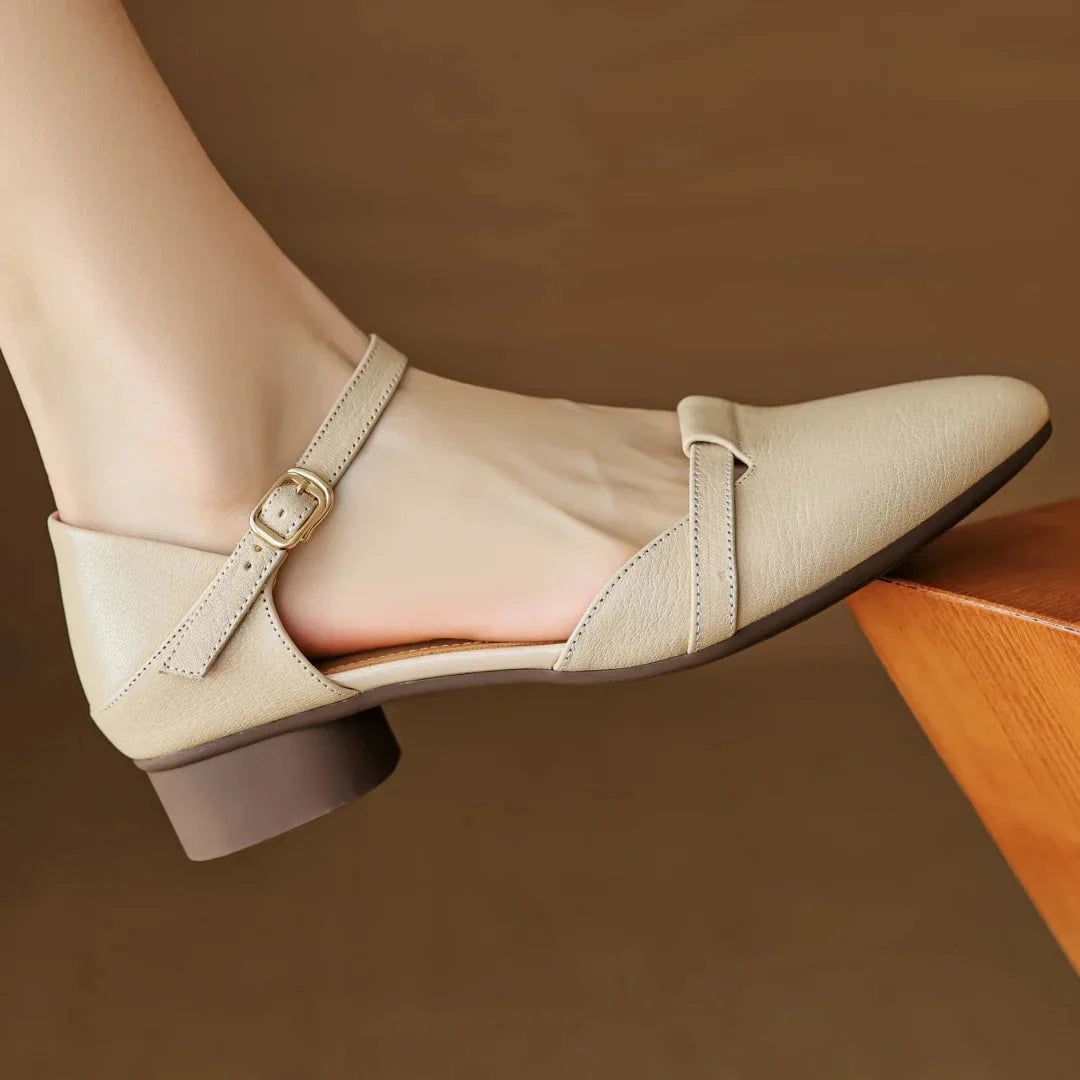 Laney Genuine Leather Heels  Liora Lane Boutique