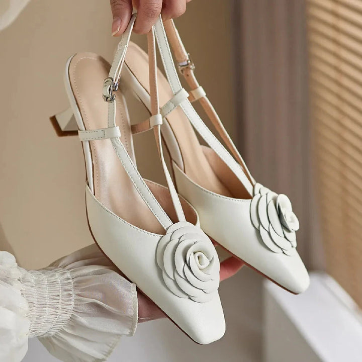 Roselle Genuine Leather Slingbacks  Liora Lane Boutique