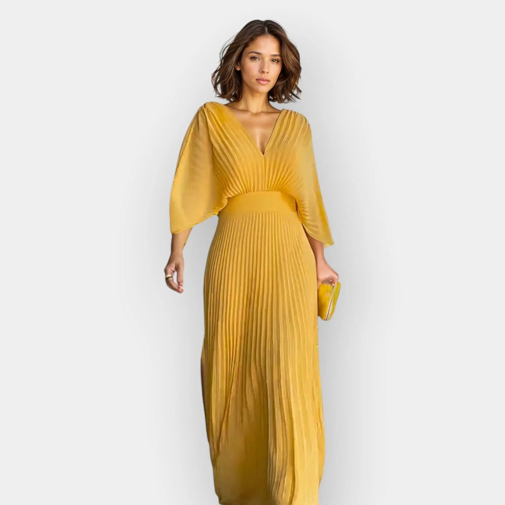 Elegant Pleated Dress with Stylish Line Jasmine's Boutique Australia
