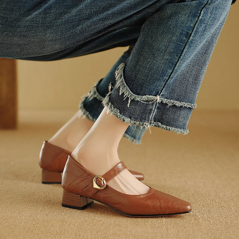 Merlot Genuine Leather Heels  Liora Lane Boutique