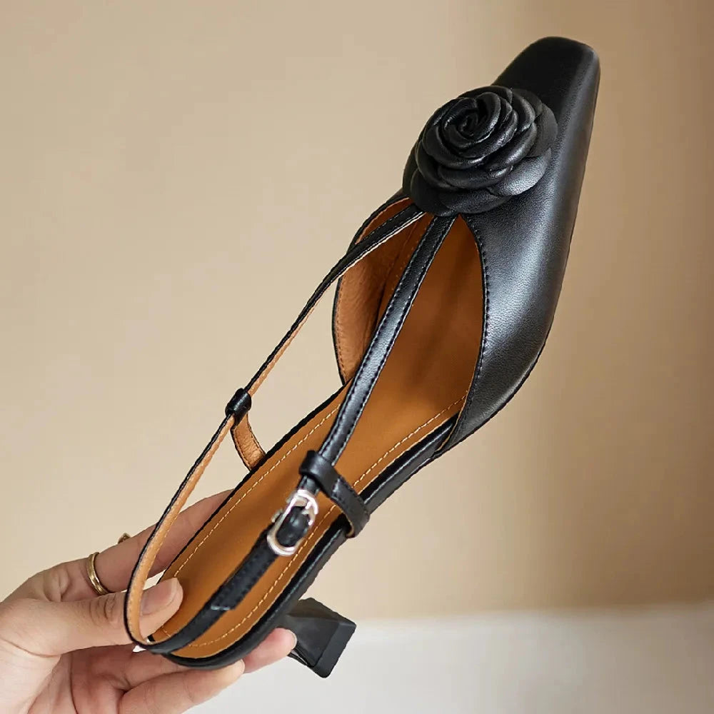 Roselle Genuine Leather Slingbacks  Liora Lane Boutique