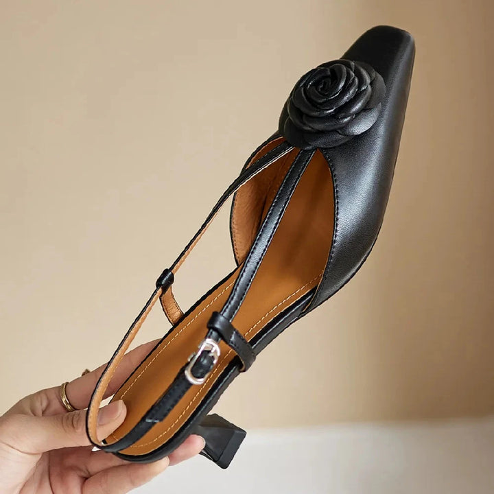 Roselle Genuine Leather Slingbacks  Liora Lane Boutique