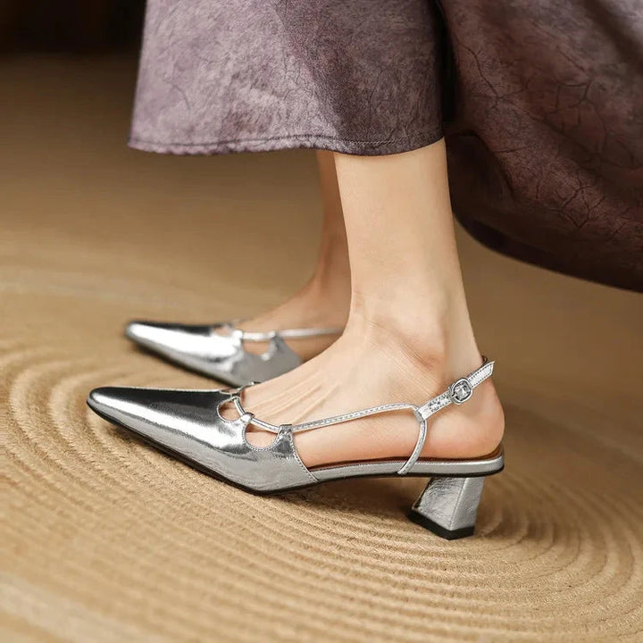 Katie Genuine Leather Slingbacks  Liora Lane Boutique