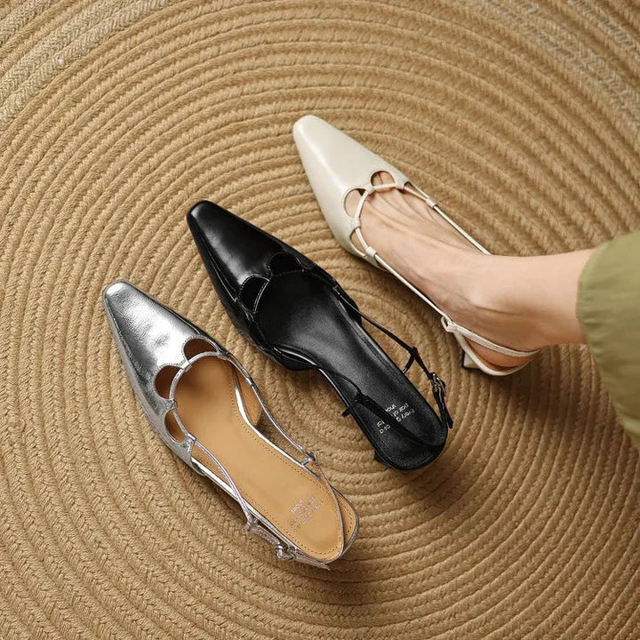 Katie Genuine Leather Slingbacks  Liora Lane Boutique