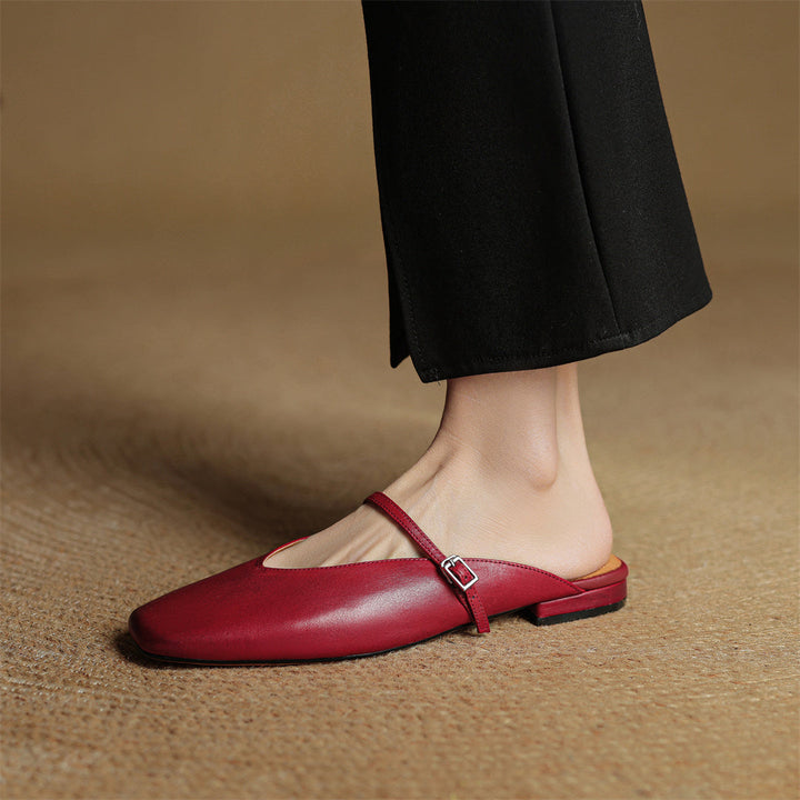 Miral Genuine Leather Mules  Liora Lane Boutique