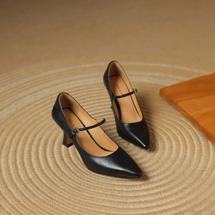 Samara Genuine Leather Heels  Liora Lane Boutique