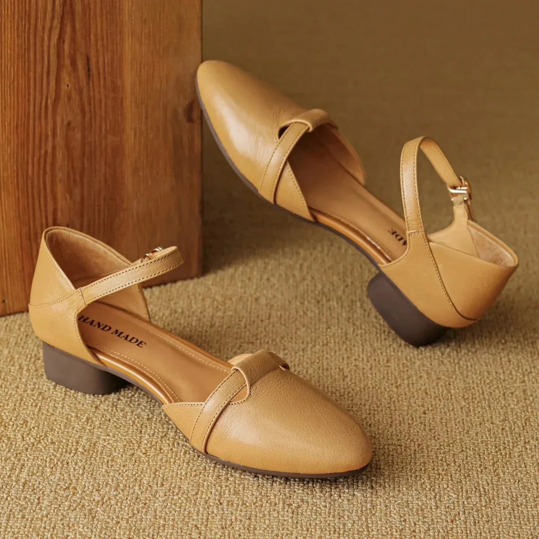 Laney Genuine Leather Heels  Liora Lane Boutique