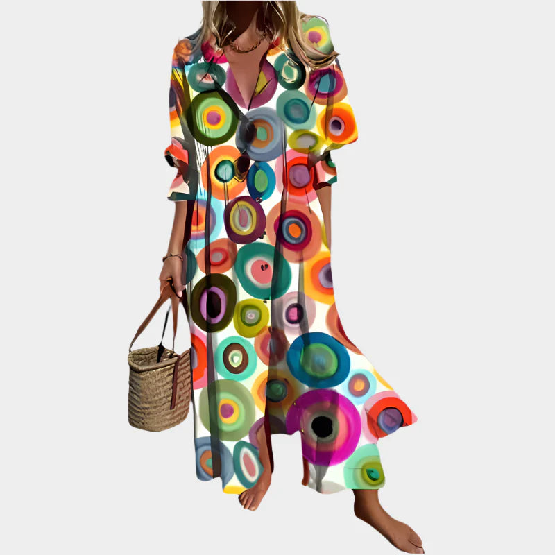 Airy Boho Dress with Puff Sleeves Jasmine's Boutique Australia