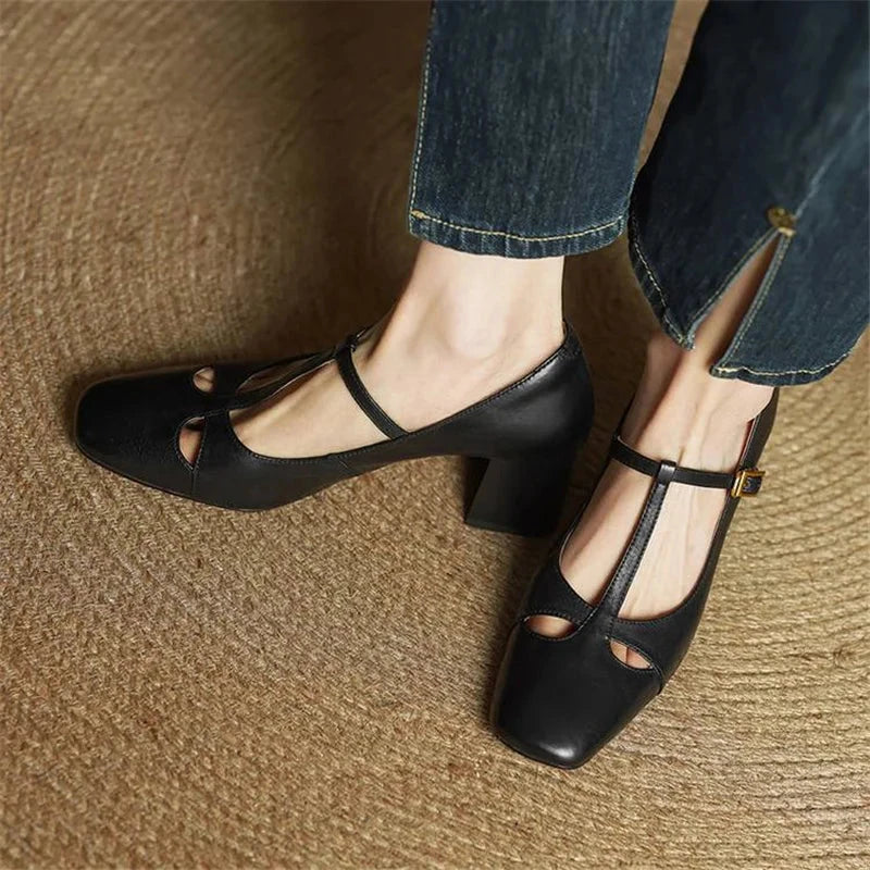 Elora Genuine Leather Heels  Liora Lane Boutique