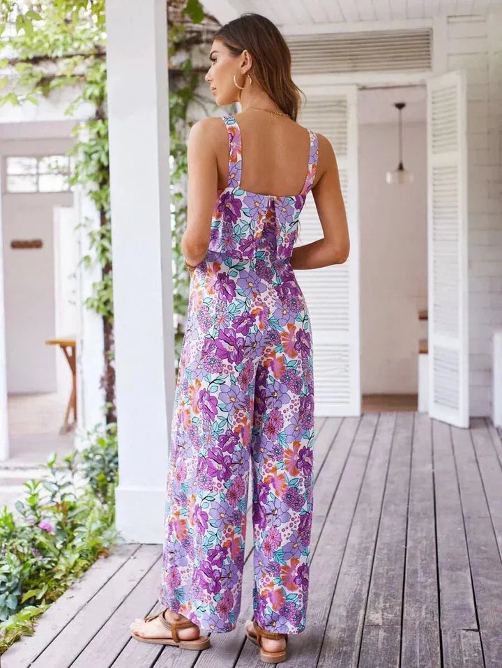 Sunset Bloom Wide-Leg Jumpsuit Jasmine's Boutique Australia