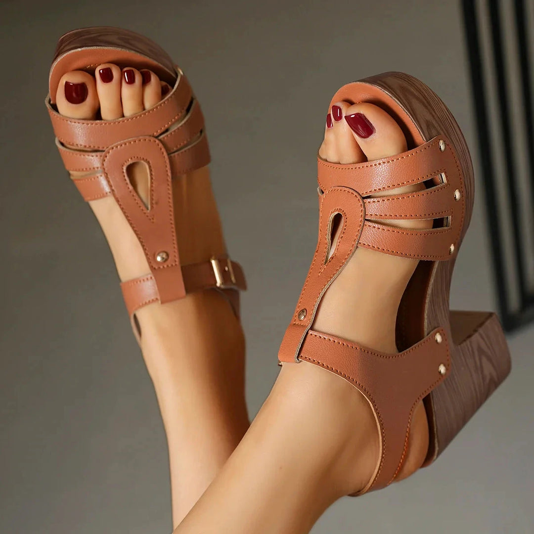 Leona Sandals  Liora Lane Boutique  Brown / 12.5 84.99