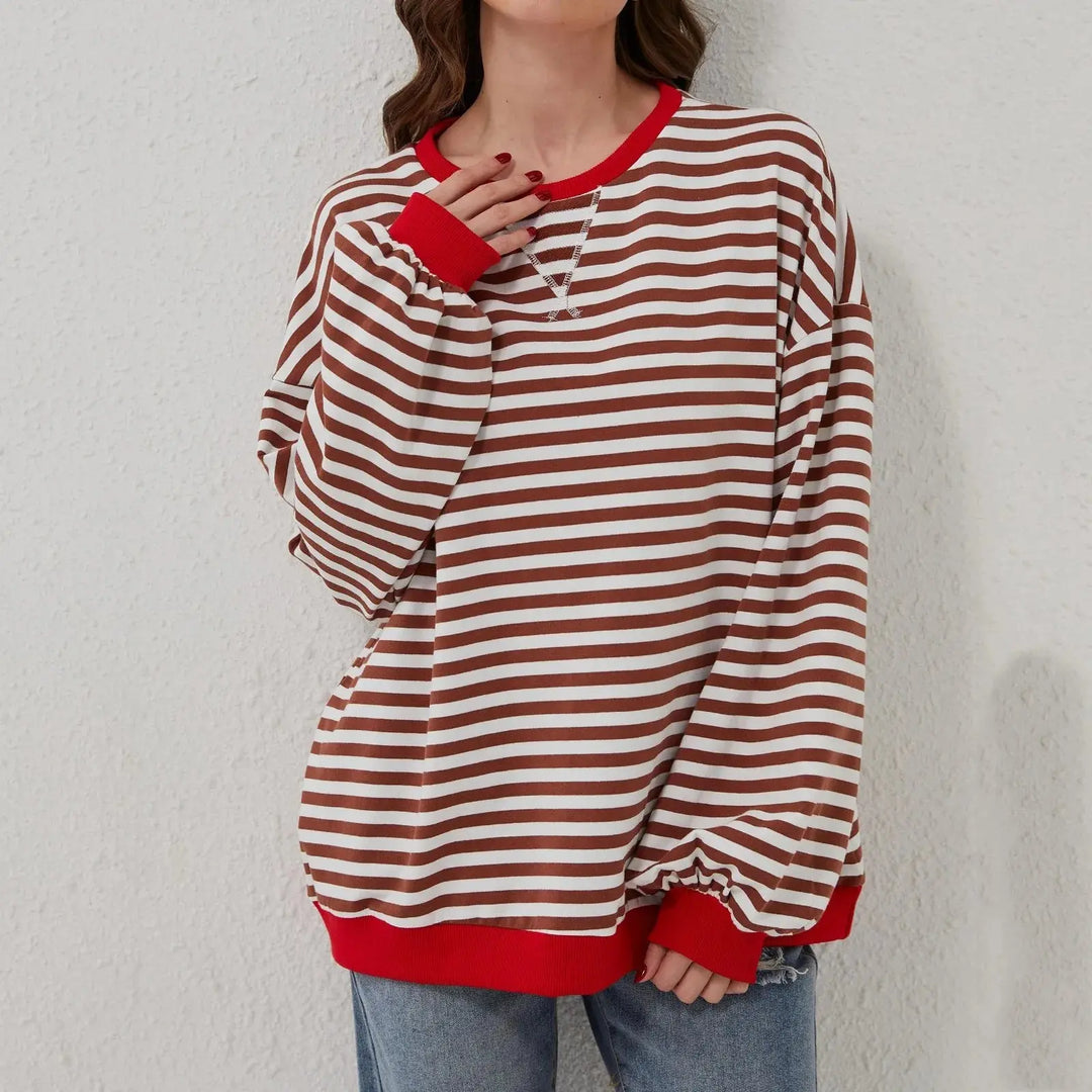 Striped Relaxed Fit Sweatshirt Jasmine's Boutique Australia
