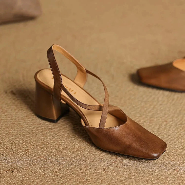 Petra Genuine Leather Heels  Liora Lane Boutique