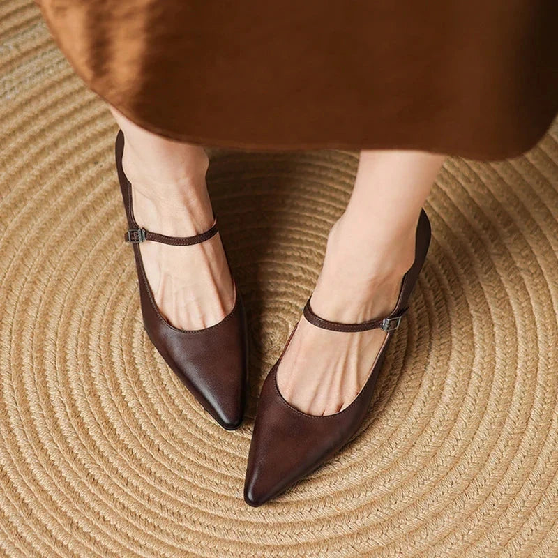 Samara Genuine Leather Heels  Liora Lane Boutique