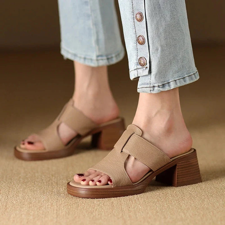 Enara Genuine Leather Sandals  Liora Lane Boutique