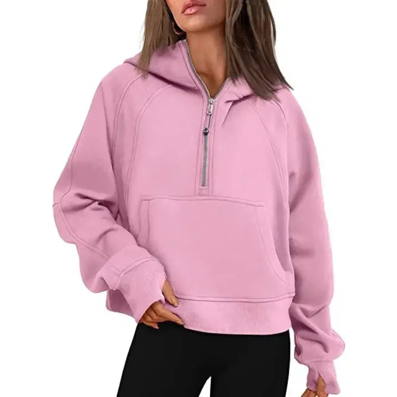 Essential Beige Half-Zip Hoodie Jasmine's Boutique Australia