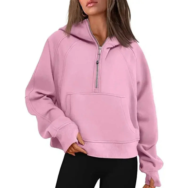 Essential Beige Half-Zip Hoodie Jasmine's Boutique Australia