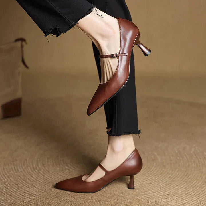 Selene Genuine Leather Pumps  Liora Lane Boutique