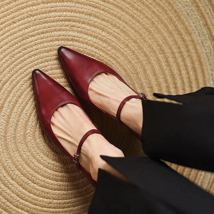 Samara Genuine Leather Heels  Liora Lane Boutique