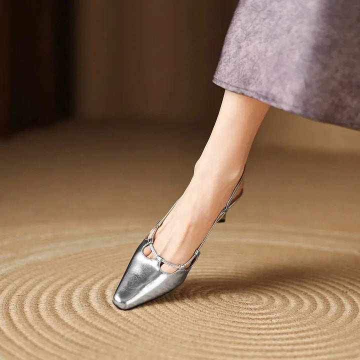 Katie Genuine Leather Slingbacks  Liora Lane Boutique