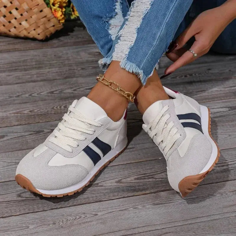 Retro Stripe Comfort Sneakers Jasmine's Boutique Australia
