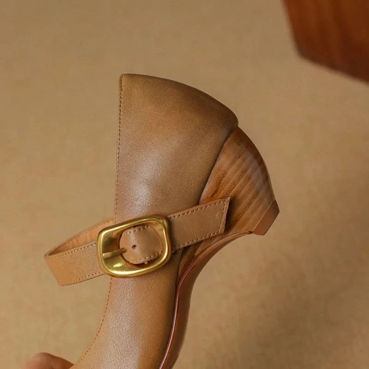 Velma Genuine Leather Heels  Liora Lane Boutique