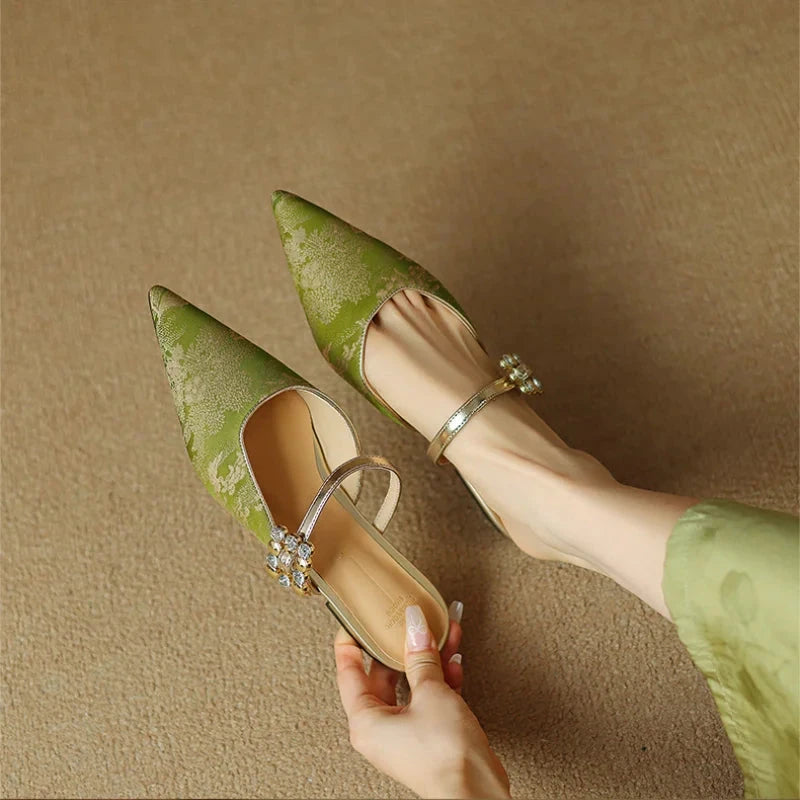 Syla Heels  Liora Lane Boutique  Green / 9.5 59.99