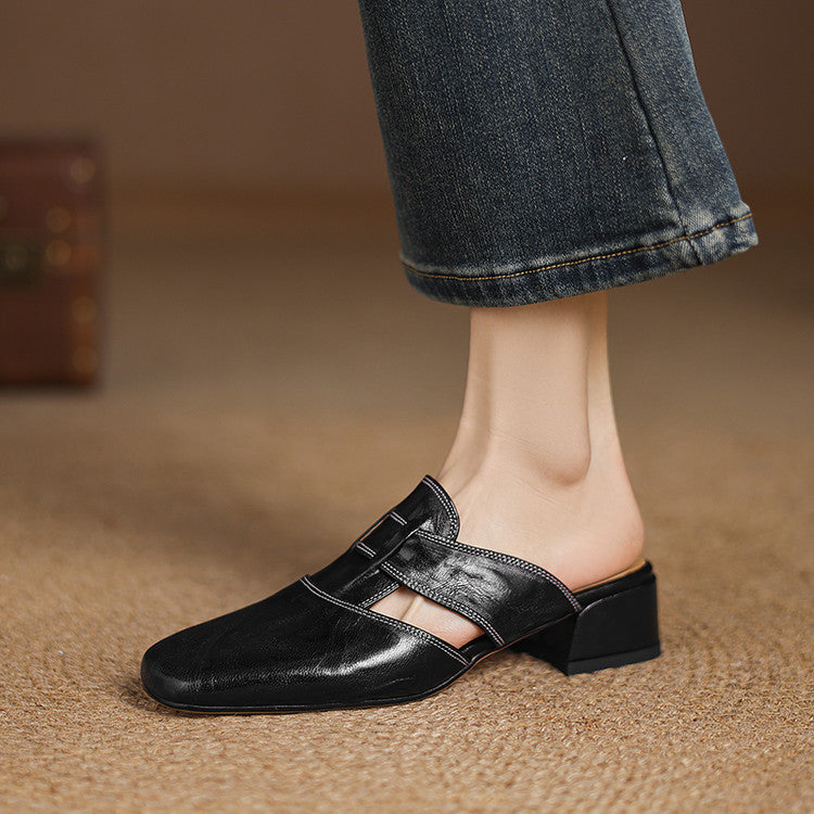 Ivora Genuine Leather Mules  Liora Lane Boutique