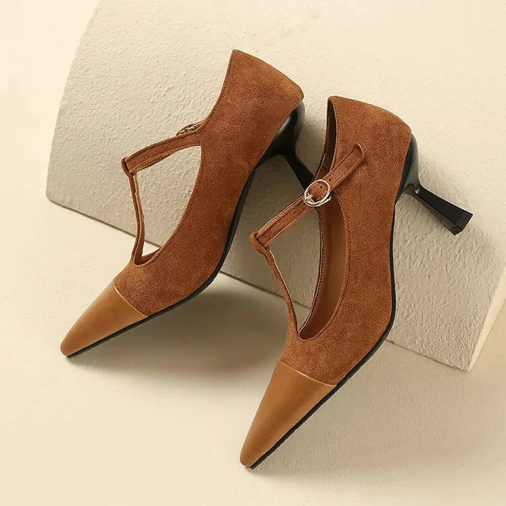 Vistra Leather Heels  Liora Lane Boutique