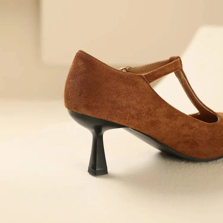 Vistra Leather Heels  Liora Lane Boutique