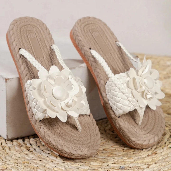 Floria Flip Flops  Liora Lane Boutique  White / 12.5 29.99