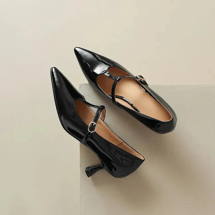 Ileen Genuine Leather Heels  Liora Lane Boutique