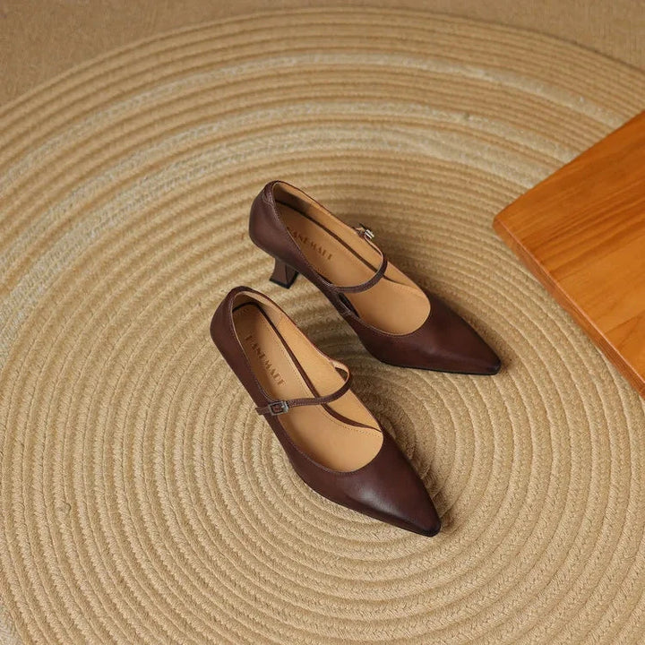 Samara Genuine Leather Heels  Liora Lane Boutique