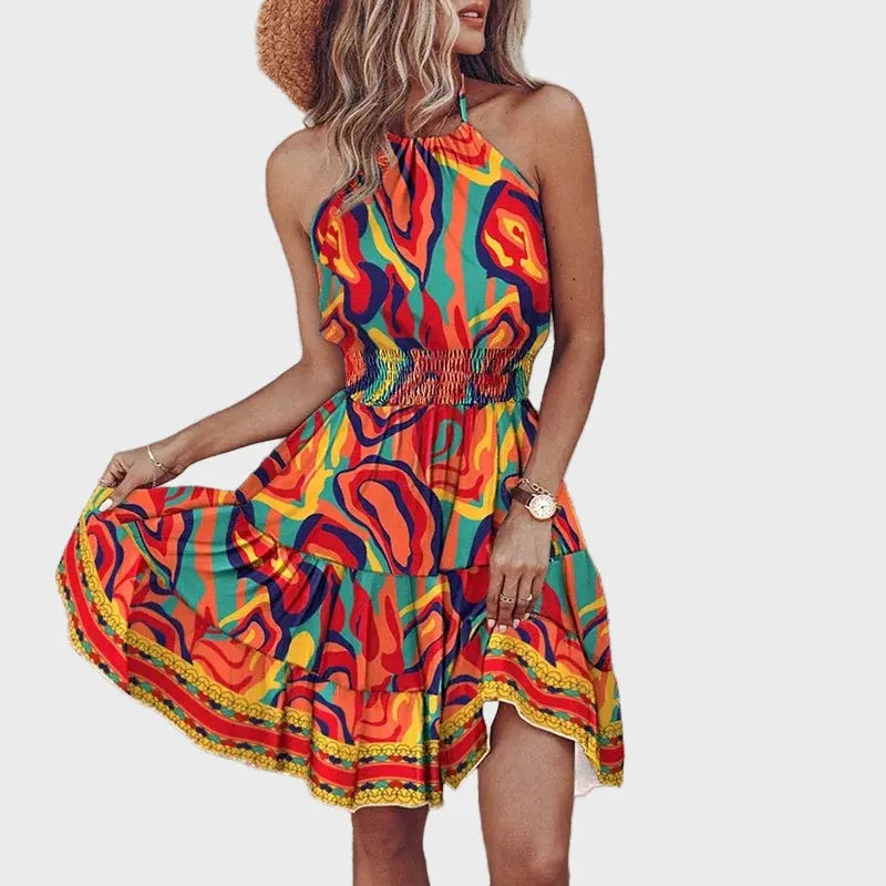 Halter Floral Summer Dress Jasmine's Boutique Australia
