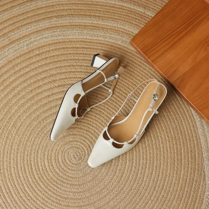 Katie Genuine Leather Slingbacks  Liora Lane Boutique