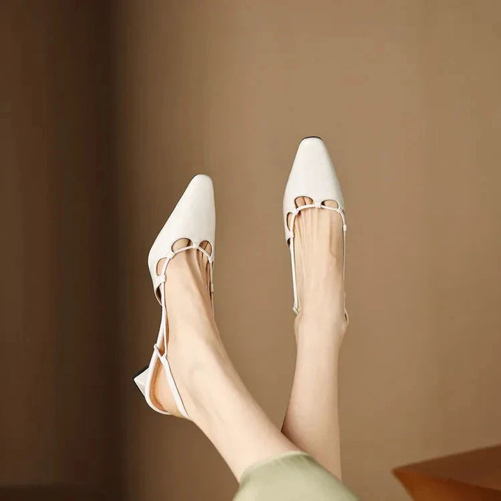 Katie Genuine Leather Slingbacks  Liora Lane Boutique