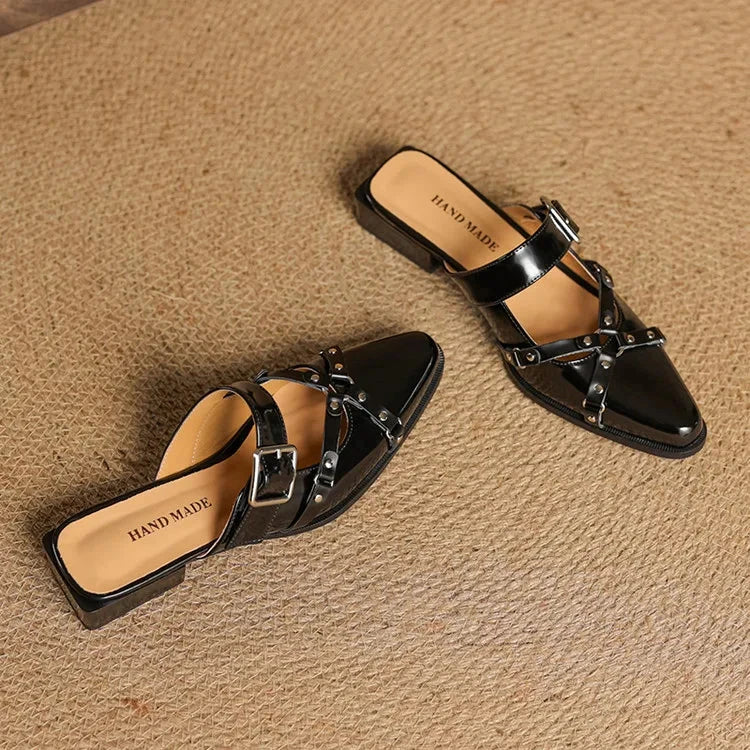 Renly Genuine Leather Slingbacks  Liora Lane Boutique