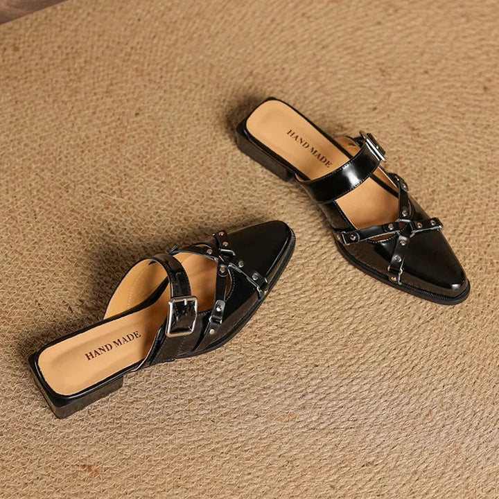 Renly Genuine Leather Slingbacks  Liora Lane Boutique