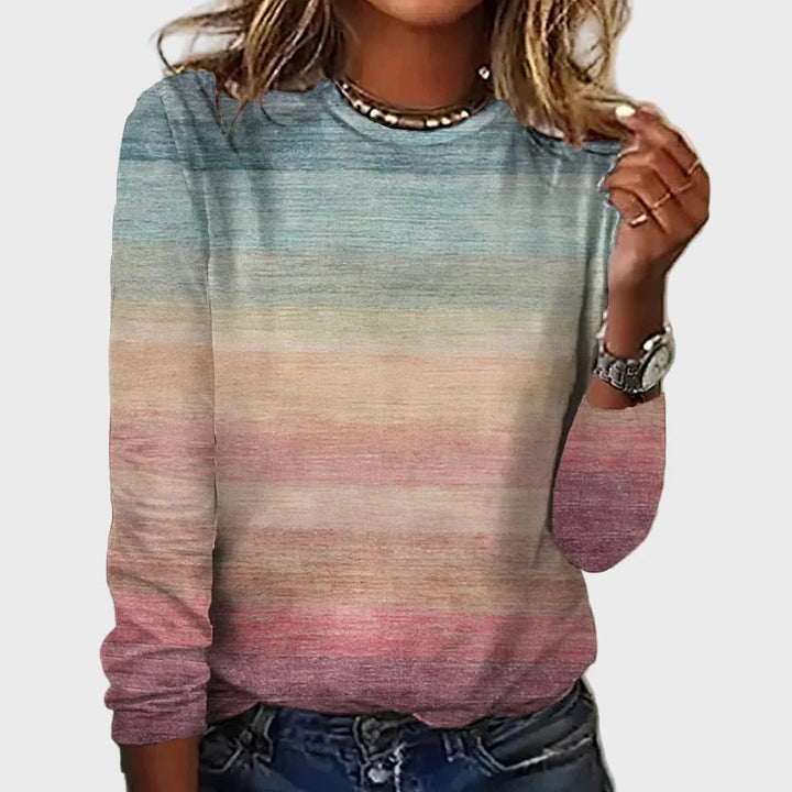 Knitted Top with Long Sleeves Liora Lane Boutique