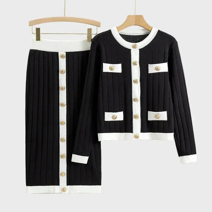 Classic Contrast Button Knit Set Jasmine's Boutique Australia